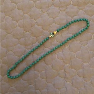 J. Crew Emerald Green Lady Bug Long Necklace